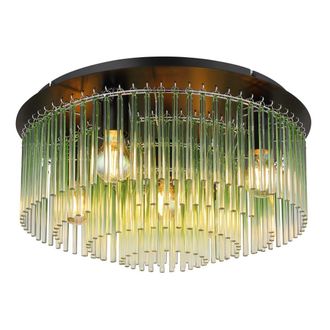 Globo Lighting Plaf&oacute;n - Gorley - Negro - Vidrio - &Oslash; 50cm - E27