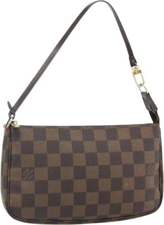 Louis Vuitton Pre-owned Shoulder Bags, female, Brown, Size: ONE SIZE Pre-owned Vintage Damier Ebene Pouch