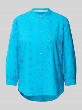 Brax Brax Bluse mit Lochstickerei Modell Velia in Helltuerkis, Größe 38