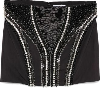 Patrizia Pepe Minigonna con decorazione - Nero