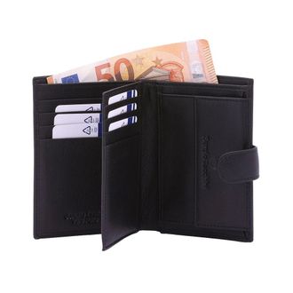 Sergio Tacchini Portafoglio sottile in pelle - - Accessories - Uomo - Nero - ONE SIZE