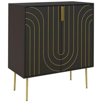HOMCOM Freestanding Storage Cabinet with Adjustable Shelf for Living Room | TJ Hughes