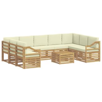vidaXL Set Di Divani Da Esterno 10 Pz Vidaxl