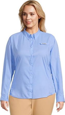 Columbia Plus Size Tamiamitm II Long Sleeves Shirt Womens Long Sleeve Button Up White Cap : 3X, Mesh/Polyester