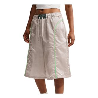 Nike (WMNS) Nike Sportswear Loose Mid-Rise Woven Shorts Cream II Camo Green Illusion Green IV5021-236
