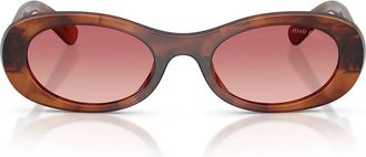 Miu Miu Sunglasses Mu06 Zs 26 E50 U Striated Tobacco/Etruscan Woman