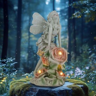 OEM Estatua De &Aacute;ngel Solar Para Jard&iacute;n, L&aacute;mpara De Oraci&oacute;n De &Aacute;ngel Solar, Escultura De &Aacute;ngel Hada, Estatua De Jard&iacute;n Para Exteriores, Figura De &Aacute;ngel Gua