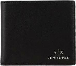 A|X Armani Exchange Wallets & Cardholders, male, Black, ONE SIZE, Black Leather Mens Wallet