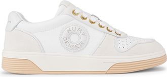 Kurt Geiger Womens Leather Bromley Sneaker Sneakers - White - Size UK 4