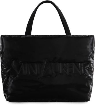 Saint Laurent Mens Tote Bag Padded Nylon Black Polyamide