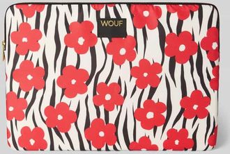 Wouf Laptoptasche mit Logo-Patch Modell Wildflower in Rot, Gr&ouml;&szlig;e 1