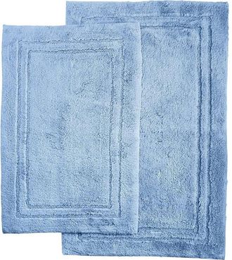 Superior Non-Slip 2Pc Plush Absorbent Cotton Bath Rug Set
