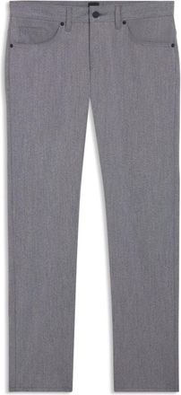 BOSS Delaware slim-fit trousers in wrinkle-resistant dobby