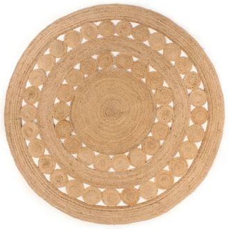 vidaXL Alfombra Redonda De Yute Trenzado 210 Cm Vidaxl