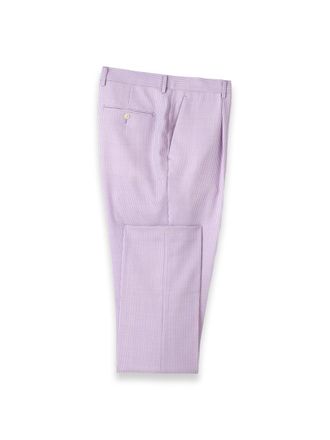 Paul Fredrick Wool Blend Houndstooth Single Pleat Suit Pant