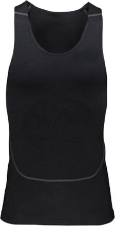 LaoZan Mens Compression Base Layer Tops Running Sleeveless Vest Sports Shirt for Runing Training Black 2XL