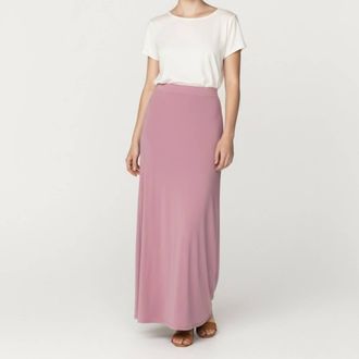 Vince Camuto Zip Up Maxi Skirt In Pink