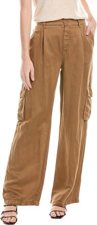 Bella Dahl Pleated Wide Leg Linen-Blend Pant