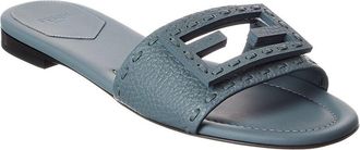Fendi Fendi Ff Baguette Leather Sandal
