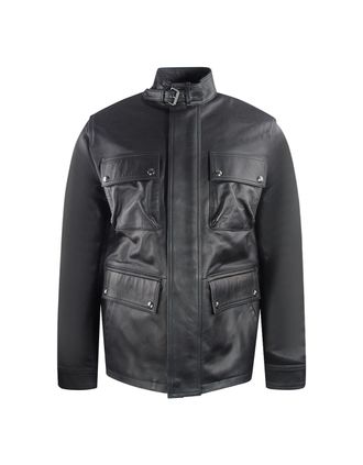 Belstaff Mens Belstaff Black Grant Leather Jacket - Size: Regular/36