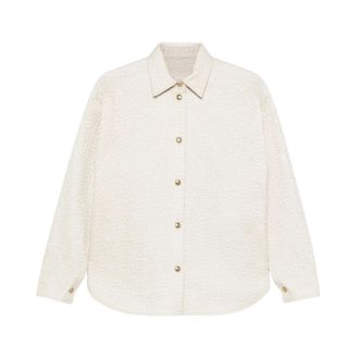 Moncler Chain Quilted Padded Shirt Jacket - female - Moncler - Shirts - Beige - 2XS - Blouses & Shirts