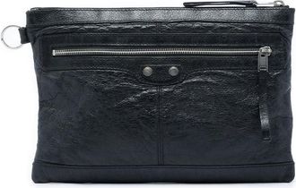 Balenciaga Pre-owned Balenciaga Lambskin Motocross Classic Clip Clutch M Ladies AYYD60WFNC407IPZ