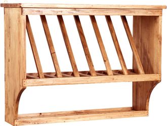 Biscottini International Biscottini - Escurridor De Estilo Country De Madera Maciza De Tilo Acabado Con Efecto Natural 80x28x60 Cm
