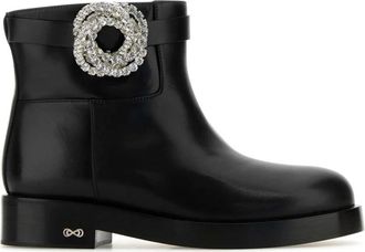 Mach & Mach Galaxy Enkellaarsjes - Dames - Enkellaarsjes - Zwart - 36 EU - Leer - Schoenen