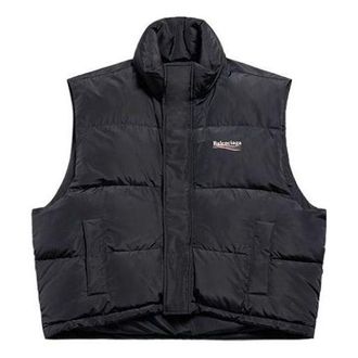 Balenciaga Political Campaign Cocoon Puffer Vest Black 762769TYD361000