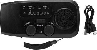 OEM Dailygoods - Radio De Emergencia Solar Con Manivela Y Linterna Led