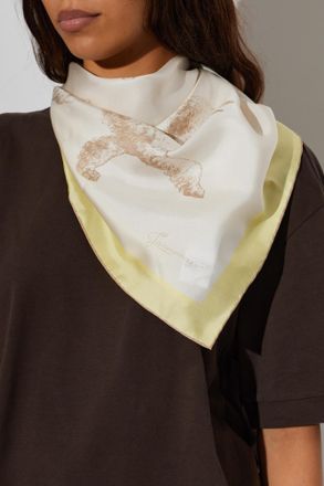 Jacquemus Silk Scarf Caniche, Unisex, Cream