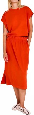 Mantra Manny Mini Slit Skirt In Orange