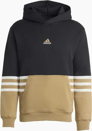 adidas Mens Archive Hooded Long Sleeve Kangaroo Pocket Sweatshirt - Black - Size: 36