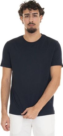 Fay Casual Logo Tee in katoenen jersey - Heren - T-shirts - Blauw - XL - Katoen - Tops