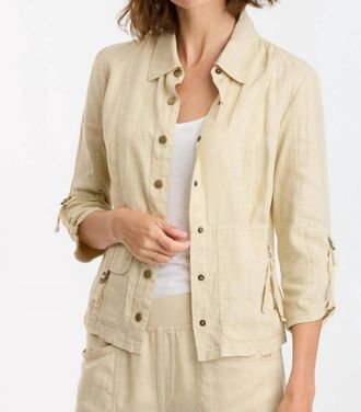 Xcvi Waldon Button Up Jacket In Celery