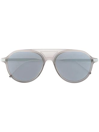 Thom Browne aviator sunglasses - unisex - Titanium/Acetate - 40 - Grey