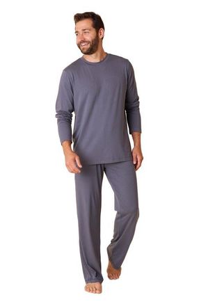 The Cats Pajamas Mens Pima Knit Pullover Set in Classic Steel at Nordstrom, Size Small