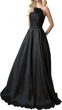 Colors Dress Strapless Evening Dress In Black