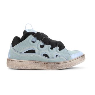 Lanvin Sneakers, male, Blue, Size: 12 US Curb Leather Sneakers