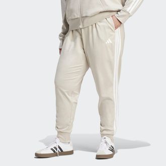 adidas Sporthose ADIDAS SPORTSWEAR ESSENTIALS 3-STREIFEN JOGGER- (GROSSE GR&Ouml;SSEN), Damen, Gr. 1X, N-Gr, wonder alumina, wei&szlig;, Obermaterial: 93% Baumwolle, 7%