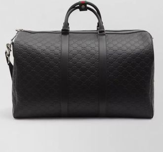 Gucci gg emblem large leather duffle bag