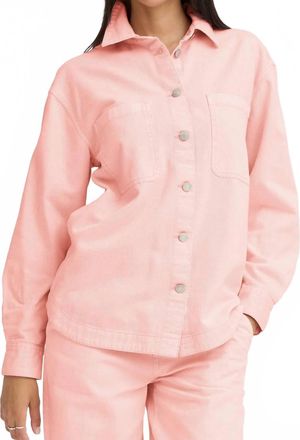 b.young Peyton Denim Jacket In Pink