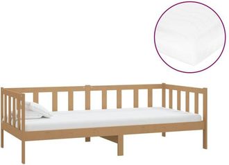Les Tendances Les Tendances - Sof&aacute; Cama Y Colch&oacute;n Madera Pino Maciza Marr&oacute;n Miel 90x200 Cm Vidaxl
