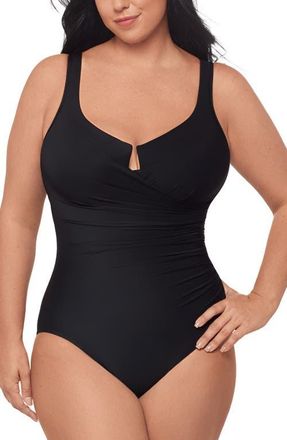 Miraclesuit Escape One-Piece Swimsuit in Black at Nordstrom, Size 24W