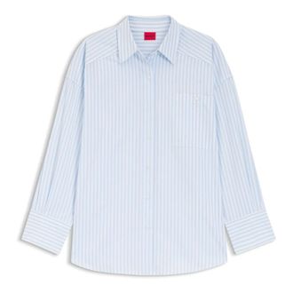 HUGO BOSS Hugo, Shirts, female, Blue, Size: 2XS Eustyna Oversized Blouse