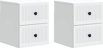 vidaXL Mesita De Noche De Pared 2 Uds. 33 X 34,5 X 40 Cm Vidaxl