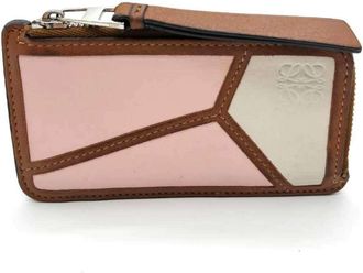 Loewe Pink Leather Coin Purse/Coin Case (Pre-Owned)