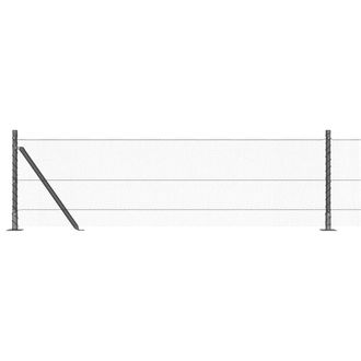 Berkfield Home Hexagon Fence Grey 0.6x10 m Steel