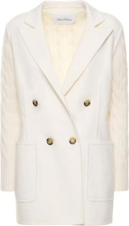 Max Mara Dalida Coat - Dames - Blazers - Wit - M - Wol - Jassen
