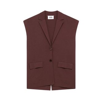 Alpha Studio Vests, female, Brown, Size: 2XL Gilet